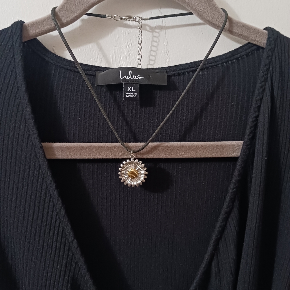Lulu's black wrap top - Picture 3 of 5